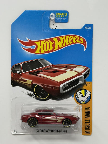 Hot Wheels Muscle Mania 1967 Pontiac Firebird 400 1:64 Diecast Red US Card