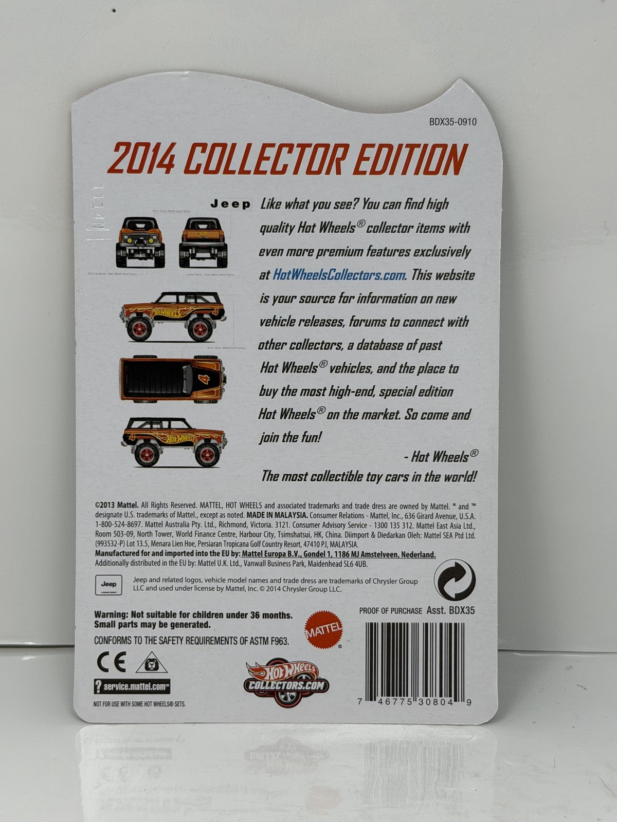 Hot Wheels 2014 Collector Edition 1988 Jeep Wagoneer K-Mart Mail In 1:64 Diecast