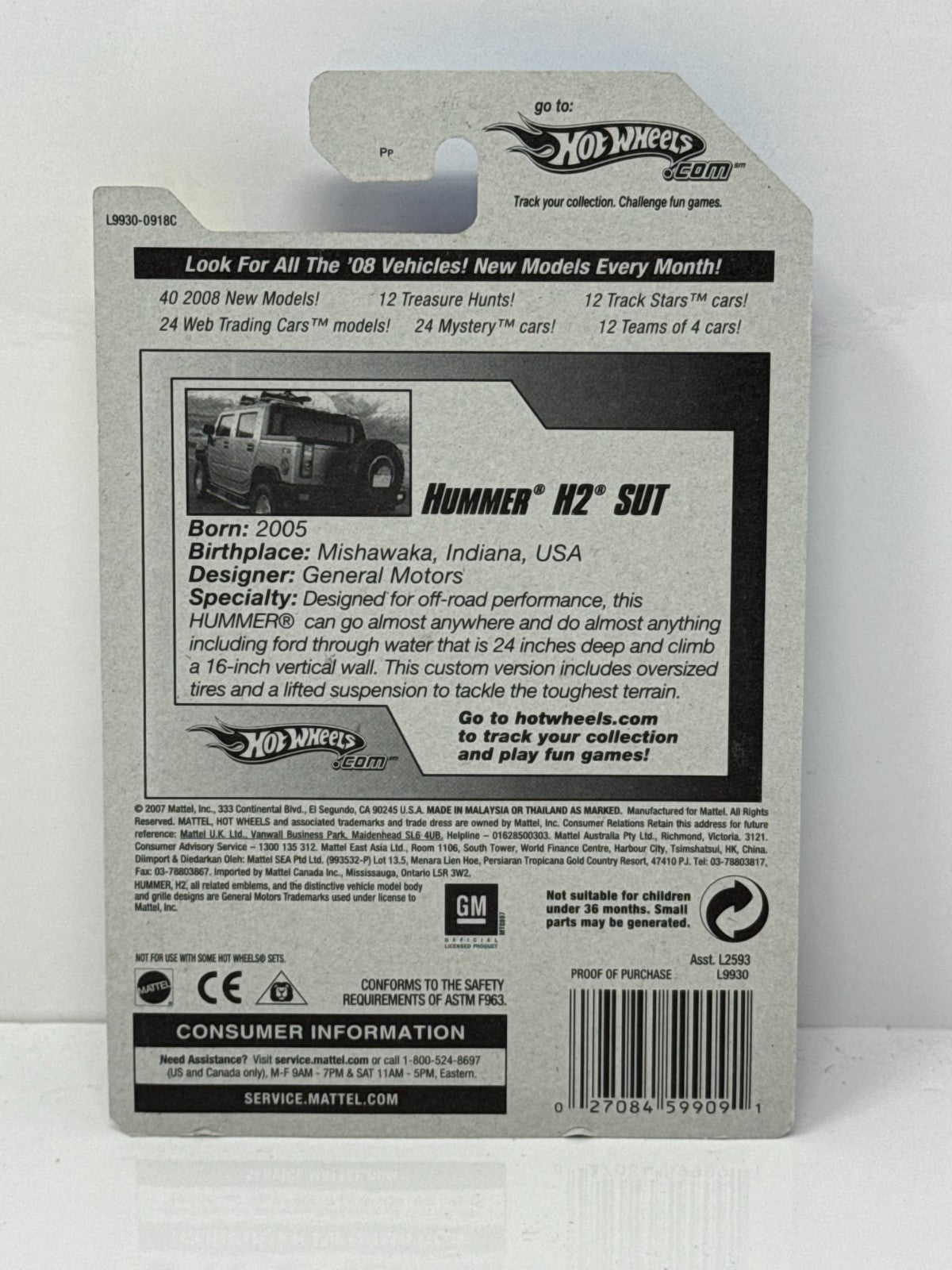 Hot Wheels New Models Hummer H2 SUT 1:64 Diecast Factory Sealed V1
