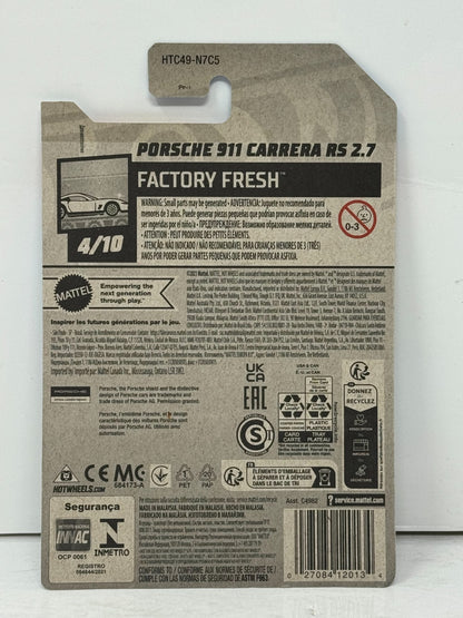 Hot Wheels Factory Fresh Porsche 911 Carrera RS 2.7 1:64 Diecast