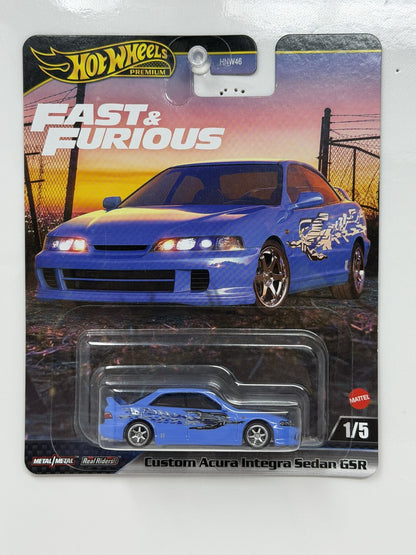 Hot Wheels Premium Fast & Furious Custom Acura Integra Sedan GSR 1:64 Diecast