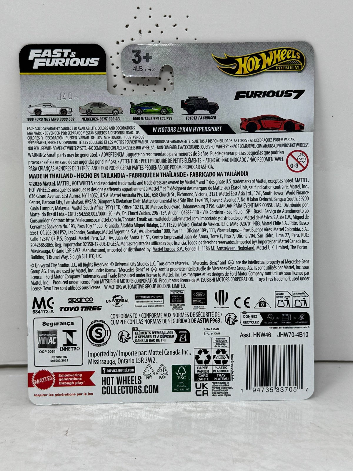 Hot Wheels Premium Fast & Furious W Motors Lykan Hypersport 1:64 Diecast