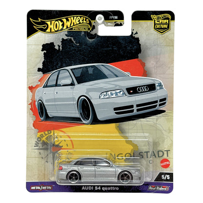 Hot Wheels Premium World Tour Audi S4 Quattro Ingolstadt 1:64 Diecast
