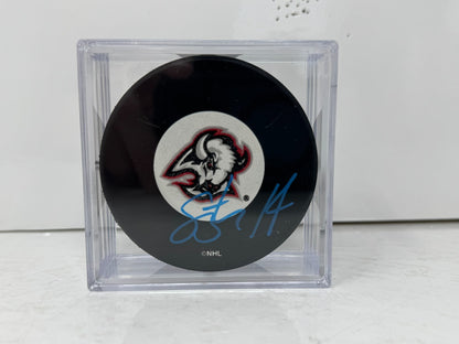 Stu Barnes Buffalo Sabres Signed NHL Autograph Puck Blue Auto