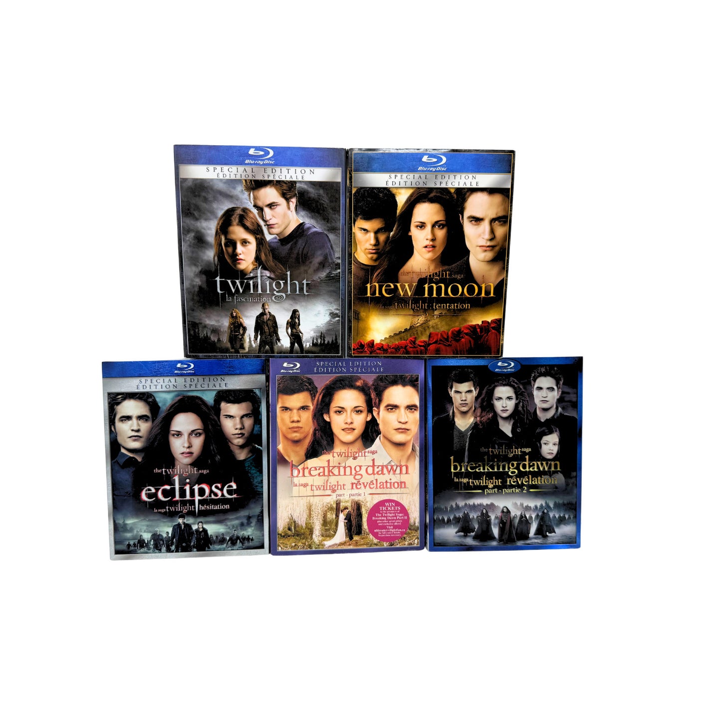 Twilight Saga 1-5 Blu-ray Movie Collection Kristen Stewart Robert Pattinson