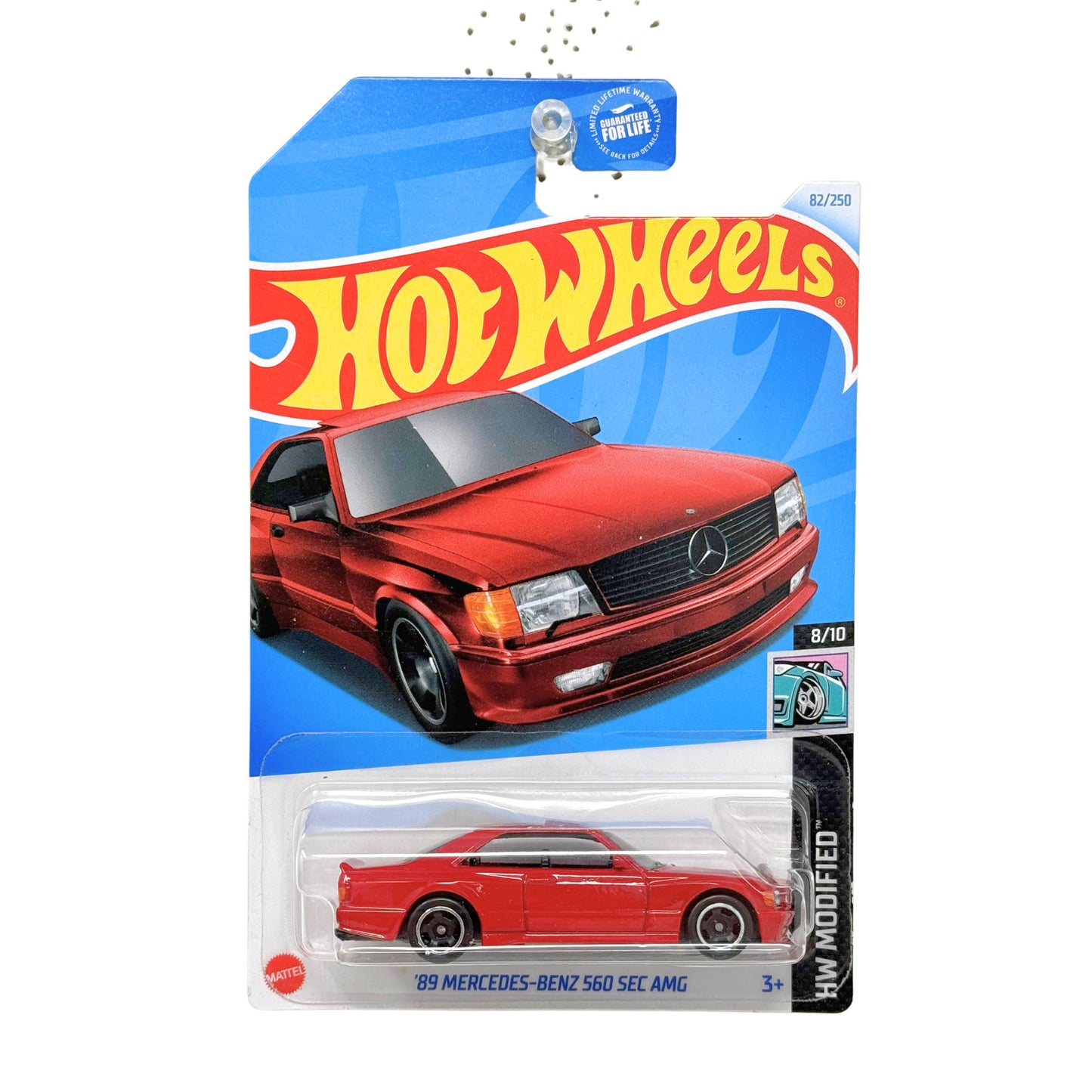 Hot Wheels Modified 1989 Mercedes-Benz 560 SEC AMG 1:64 Diecast Red