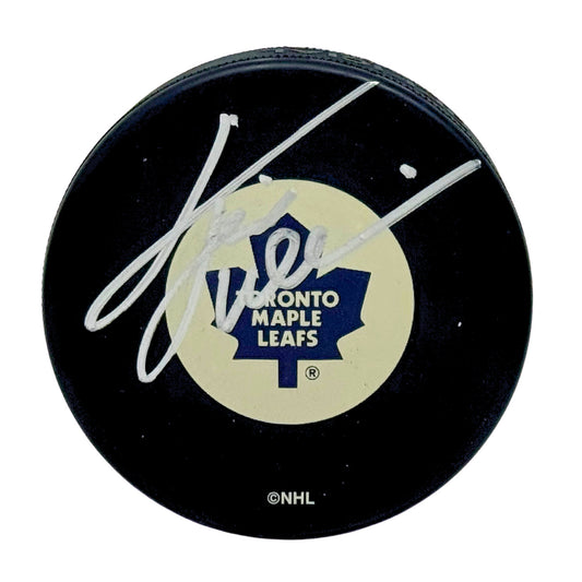 Tiger Williams Toronto Maple Leafs Signed NHL Autograph Puck Silver Auto