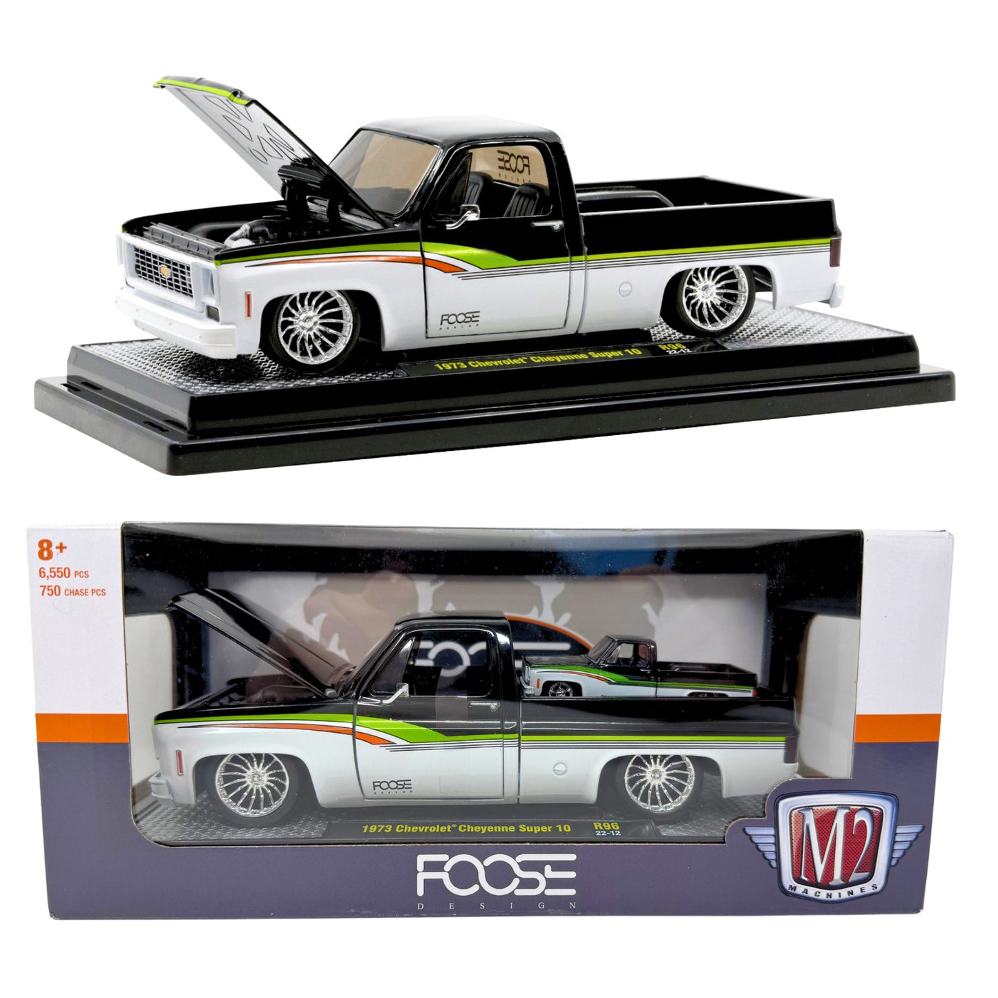 M2 Machines Foose Design 1973 Chevrolet Cheyenne Super 10 1:24 & 1:64 Diecast