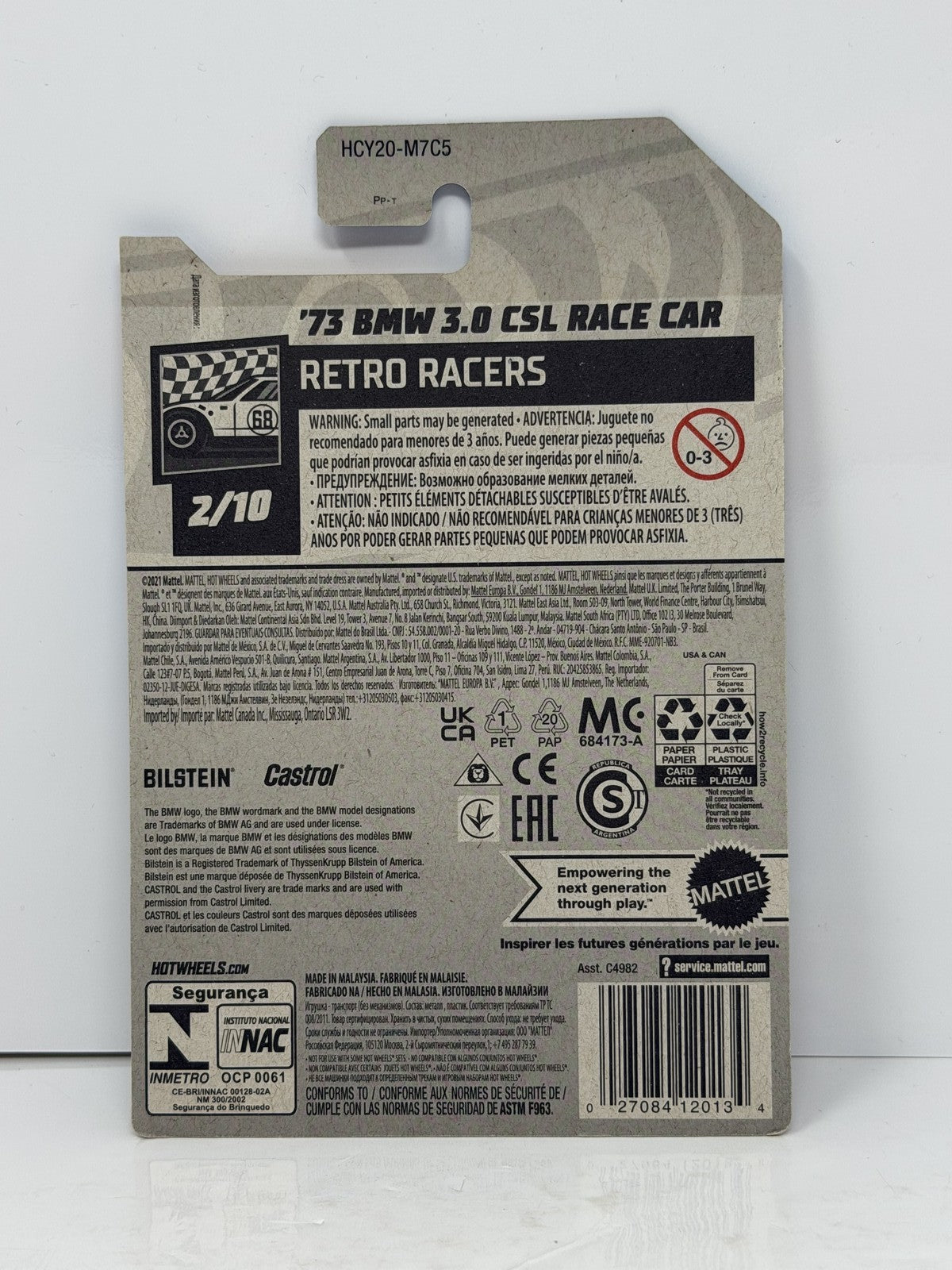 Hot Wheels Super Treasure Hunt 1973 BMW 3.0 CSL Retro Racers 1:64 Diecast STH