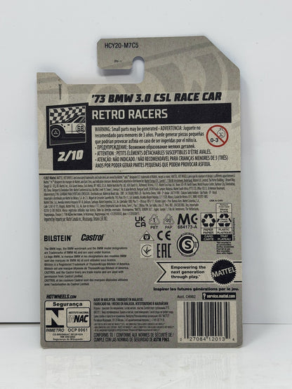 Hot Wheels Super Treasure Hunt 1973 BMW 3.0 CSL Retro Racers 1:64 Diecast STH