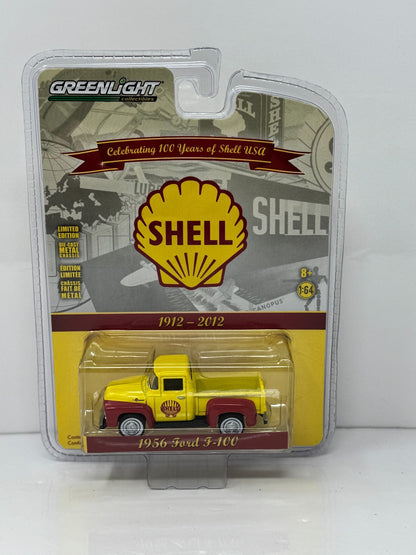 Greenlight Shell 100 Years 1956 Ford F-100 Pickup 1:64 Diecast
