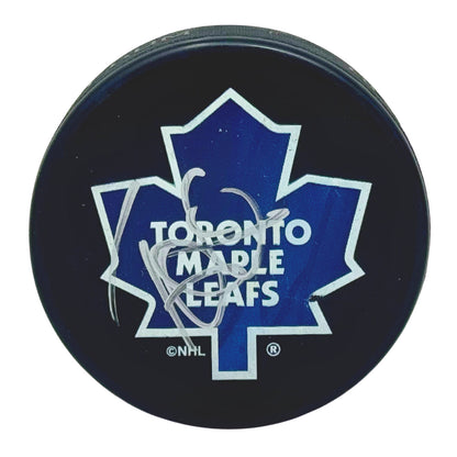 Tuukka Rask Toronto Maple Leafs Signed NHL Autograph Puck Silver Auto