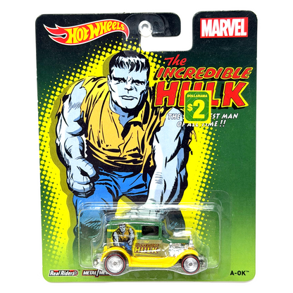 Hot Wheels Marvel Incredible Hulk A-OK 1:64 Real Riders