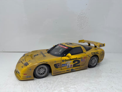 Action Racing #2 Ron Fellows GM 2001 Corvette C5R RACED VERSION 1:18 Diecast