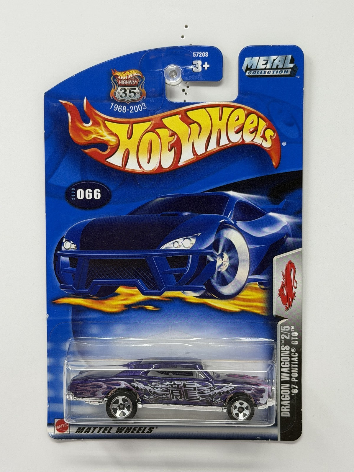 Hot Wheels Dragon Wagons 1967 Pontiac GTO 1:64 Diecast Purple
