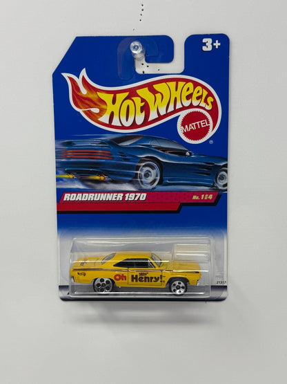 Hot Wheels 1970 Plymouth Road Runner Oh Henry! 1:64 Diecast Yellow