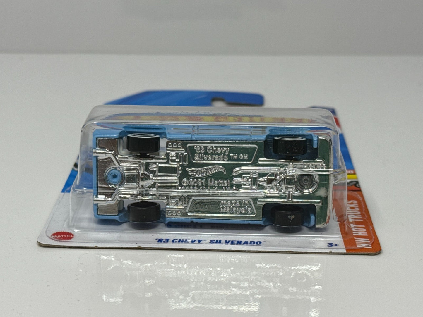 Hot Wheels HW Hot Trucks 1983 Chevy Silverado Light Blue 1:64 Diecast