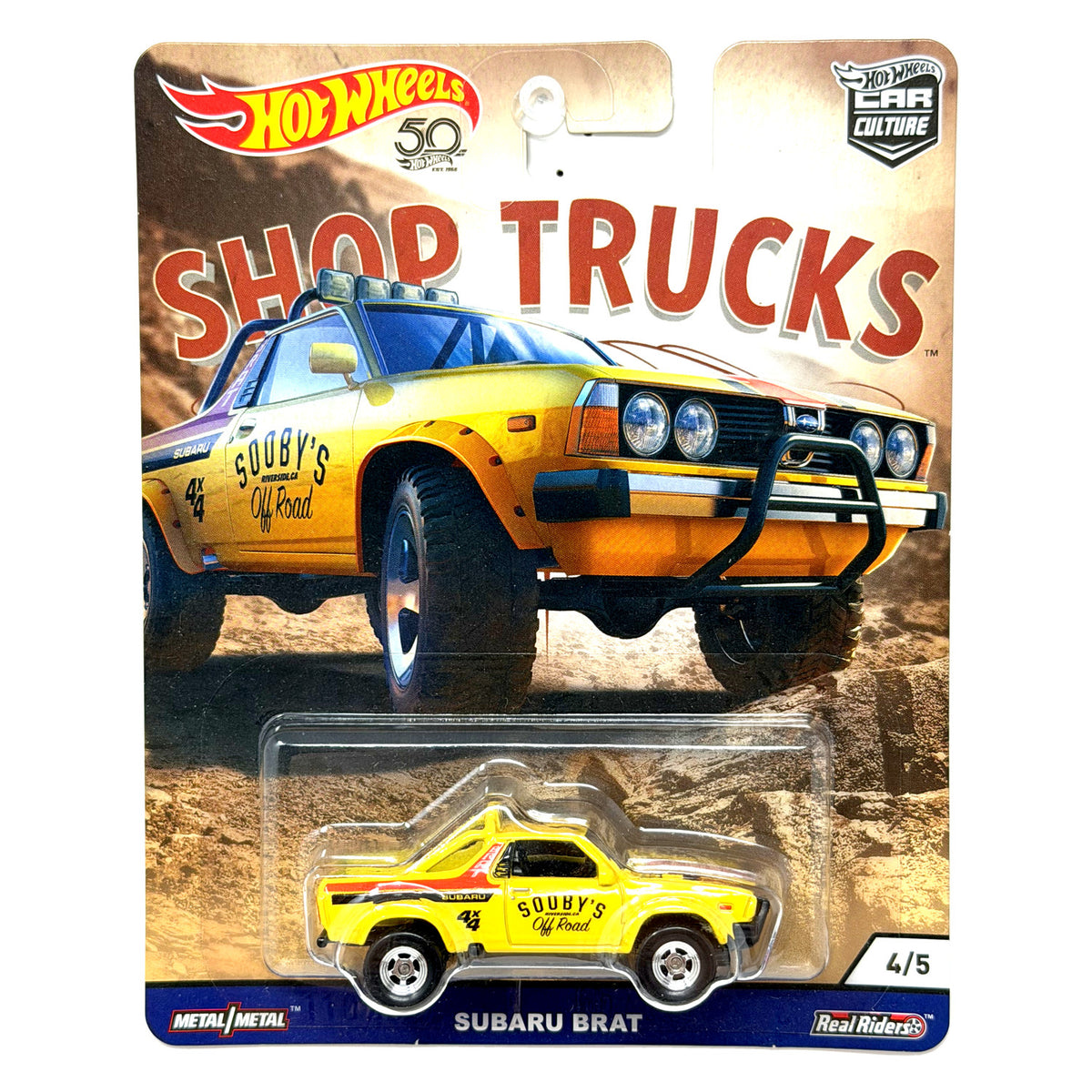 Hot Wheels Shop Trucks Subaru BRAT 1:64 Diecast Real Riders