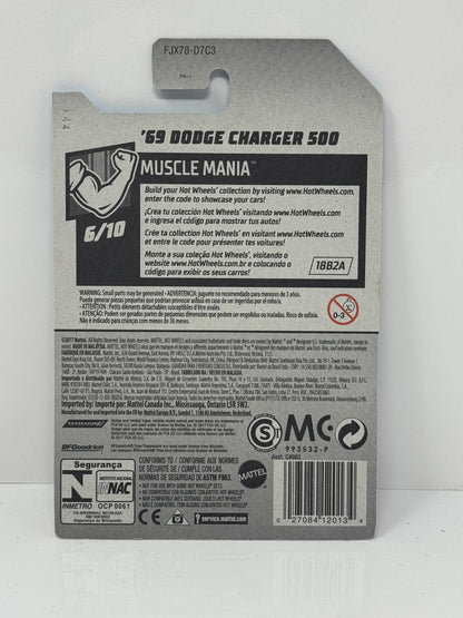 Hot Wheels Muscle Mania 1969 Dodge Charger 500 1:64 Diecast Green
