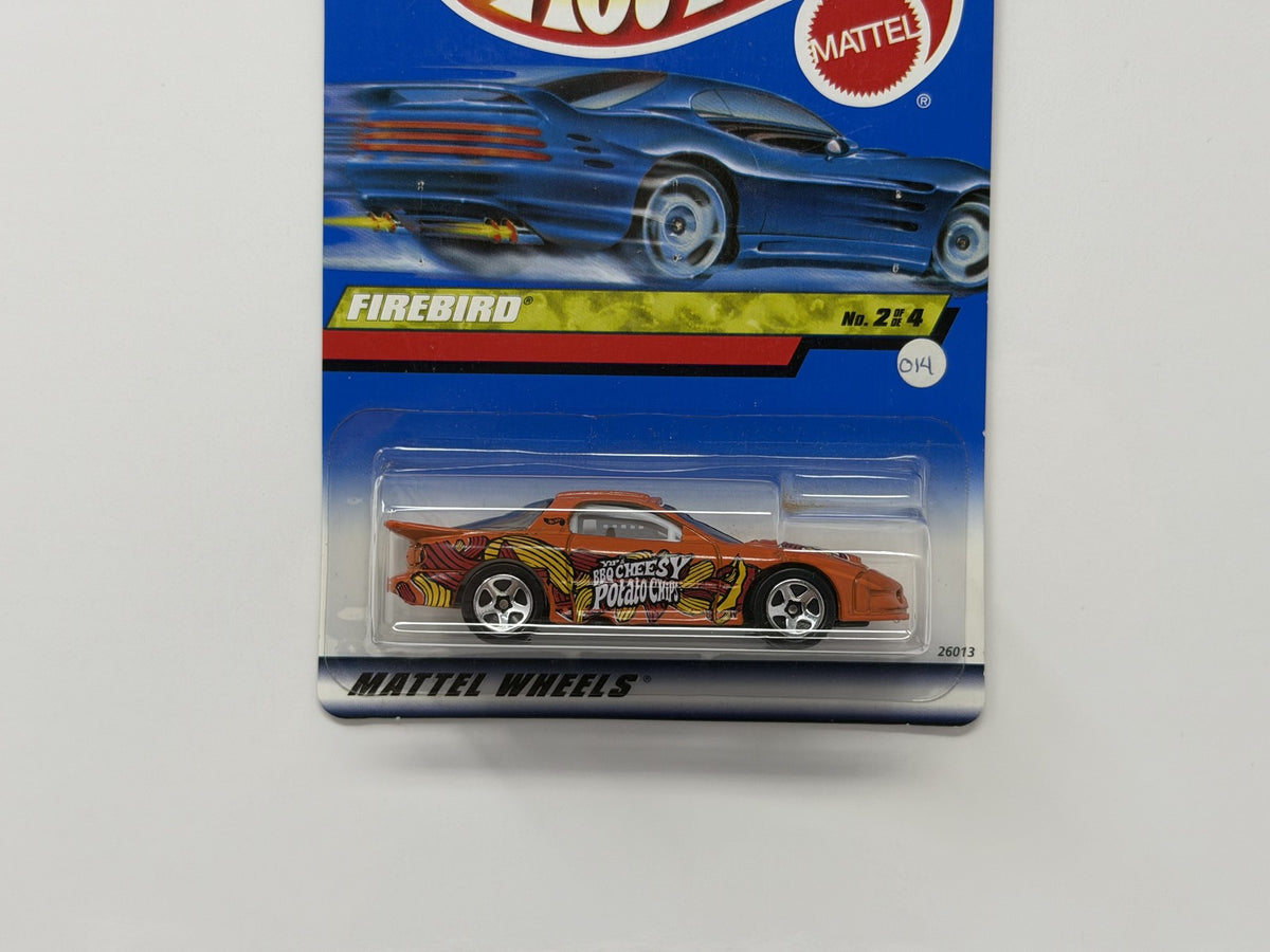 Hot Wheels Firebird Yip's BBQ Cheesy Potato Chips 1:64 Diecast Orange