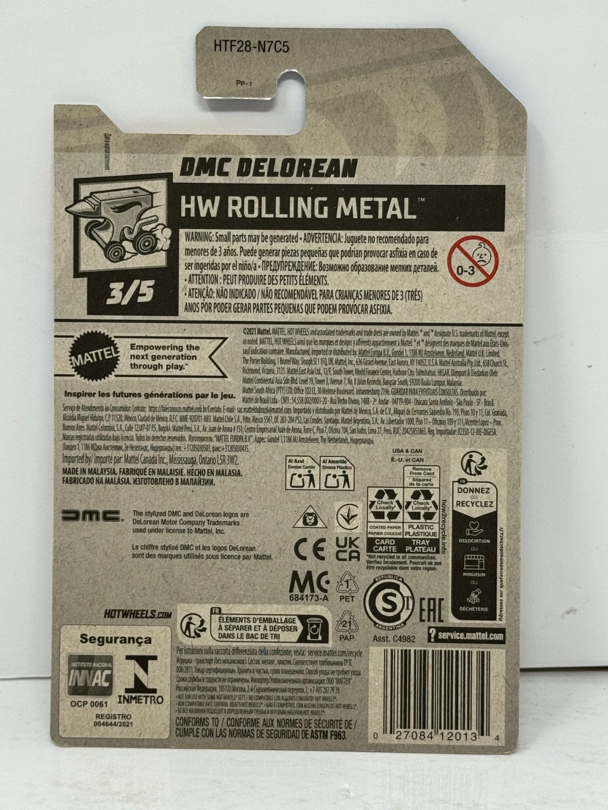 Hot Wheels Treasure Hunt HW Rolling Metal DMC DeLorean 1:64 Diecast