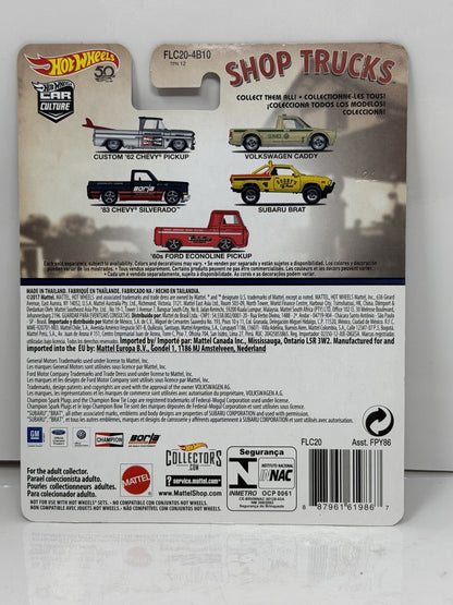 Hot Wheels Shop Trucks Custom 1962 Chevy Pickup 1:64 Diecast Real Riders