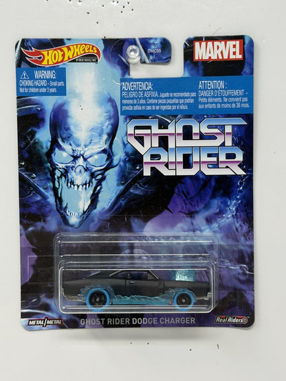 Hot Wheels Premium Marvel Ghost Rider Dodge Charger 1:64 Real Riders