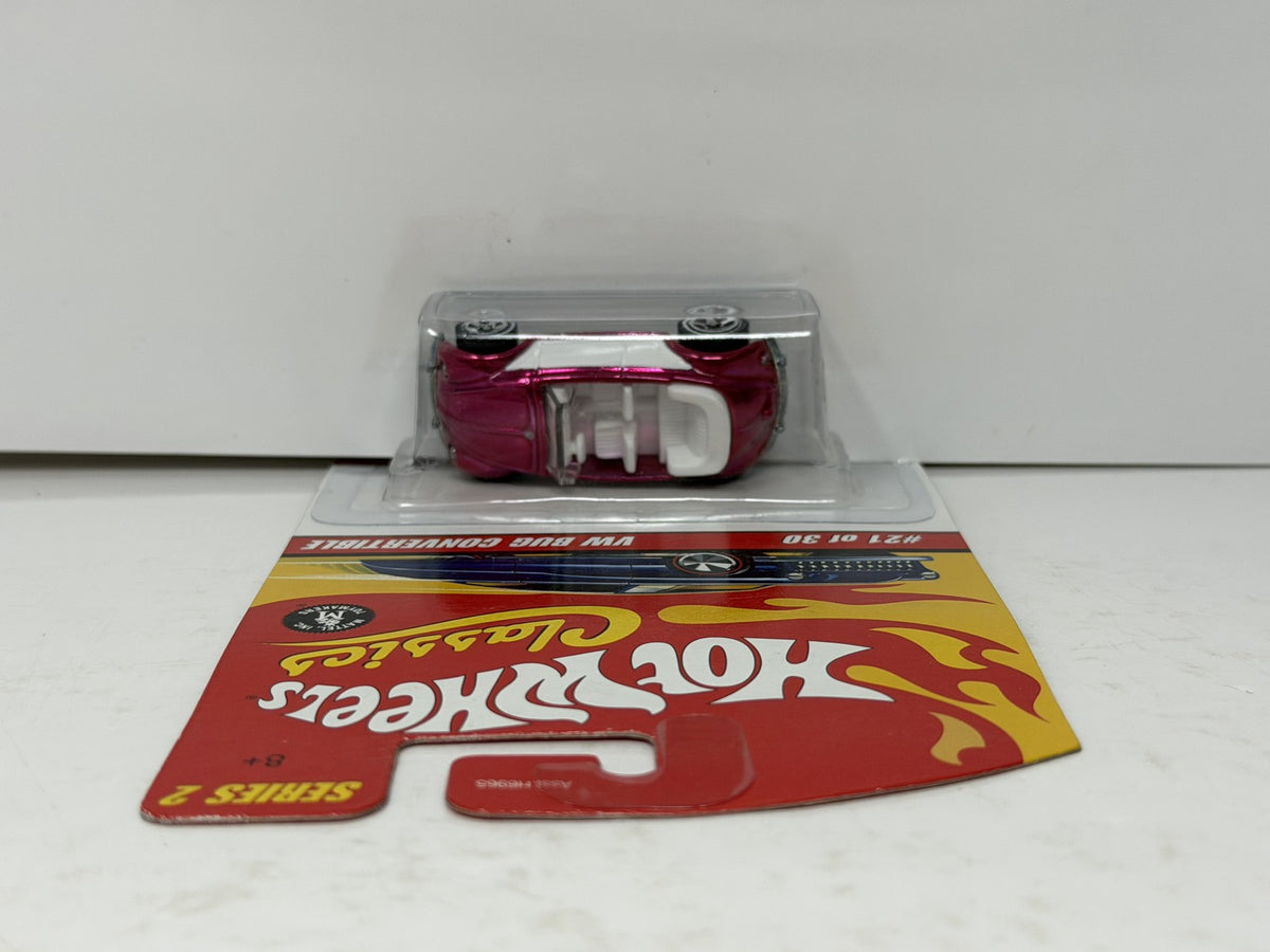 Hot Wheels Classics Series 2 Volkswagen Bug Convertible 1:64 Diecast Pink