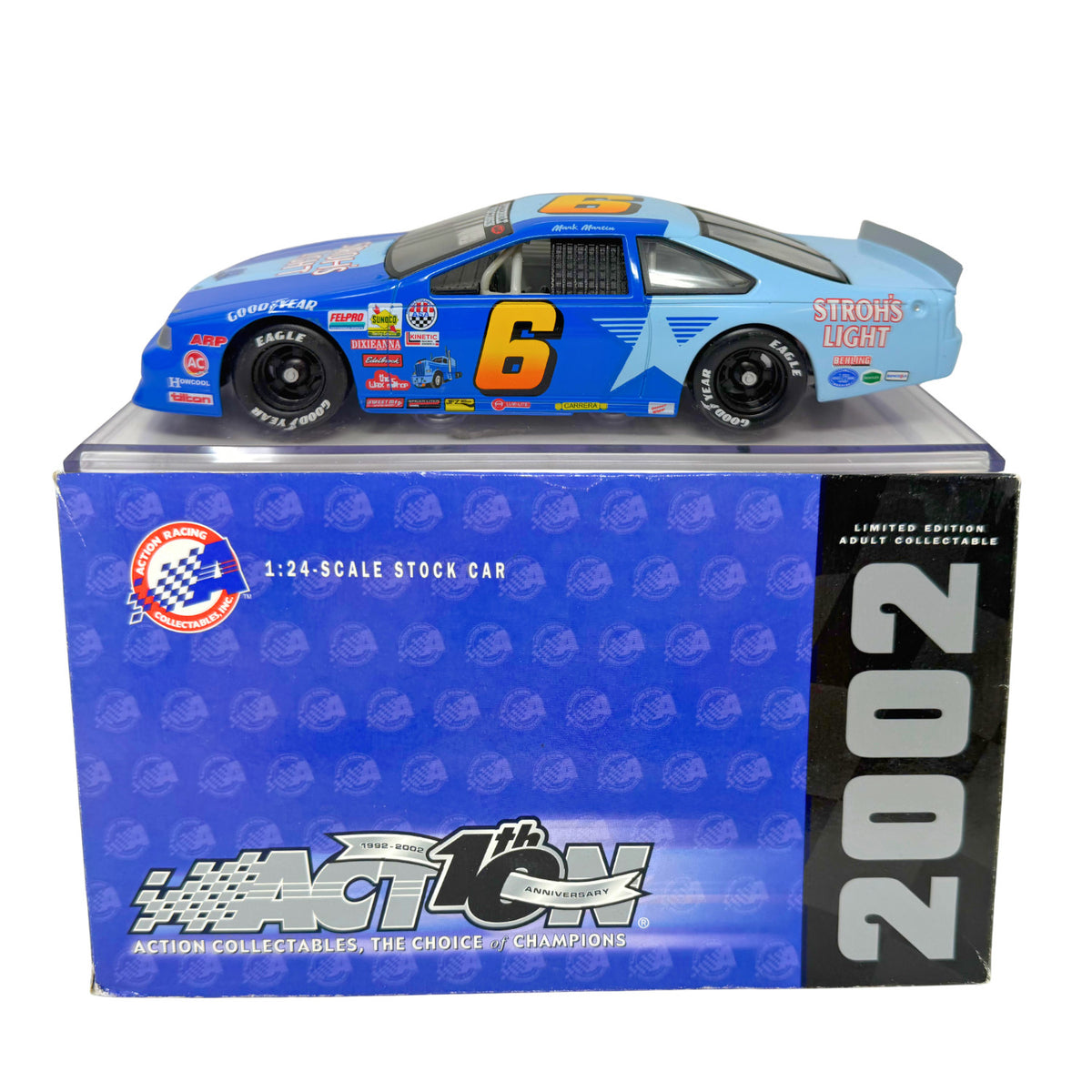 Action Nascar Mark Martin #6 Stroh's Light 1989 Ford Thunderbird 1:24 Diecast