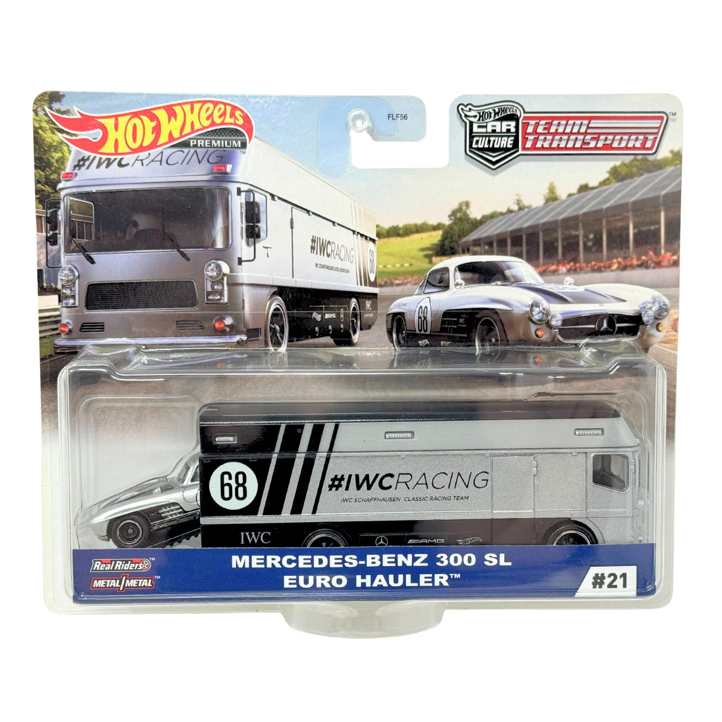 Hot Wheels Premium Team Transport #21 Mercedes-Benz 300 SL & Hauler 1:64 Diecast
