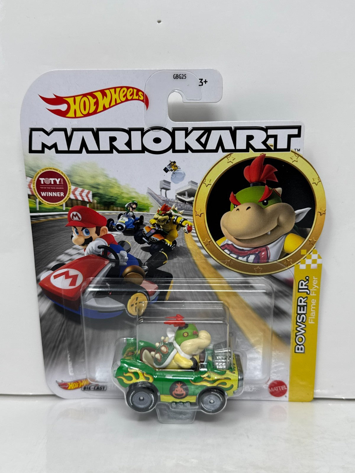 Hot Wheels Mario Kart Bowser Jr Flame Flyer 1:64 Diecast