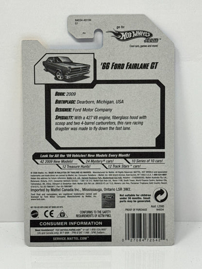Hot Wheels New Models 1966 Ford Fairlane GT 1:64 Diecast Factory Sealed Redline