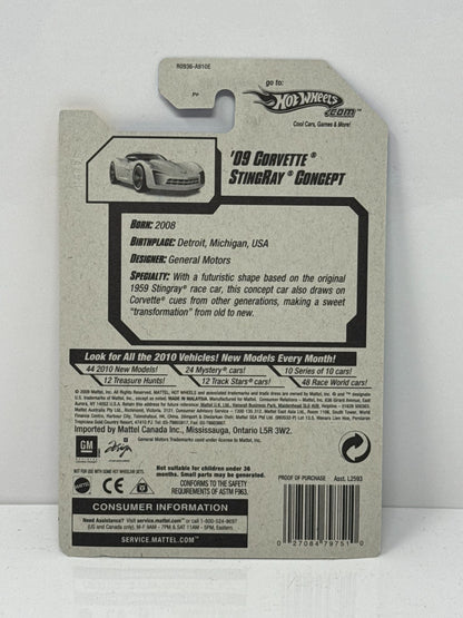 Hot Wheels New Models 2009 Chevy Corvette Stingray Concept 1:64 Diecast Factory