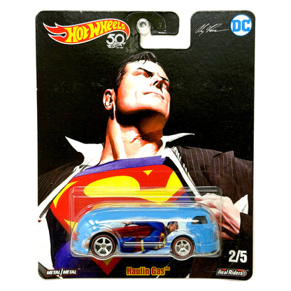 Hot Wheels DC Alex Ross Superman Haulin' Gas 1:64 Diecast Real Riders