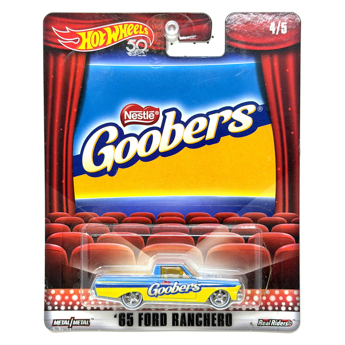 Hot Wheels Nestle Goobers 1965 Ford Ranchero 1:64 Diecast Real Riders
