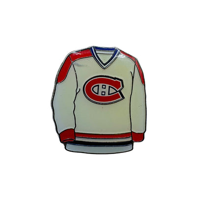 Montreal Canadiens White Jersey NHL Hockey Lapel Pin