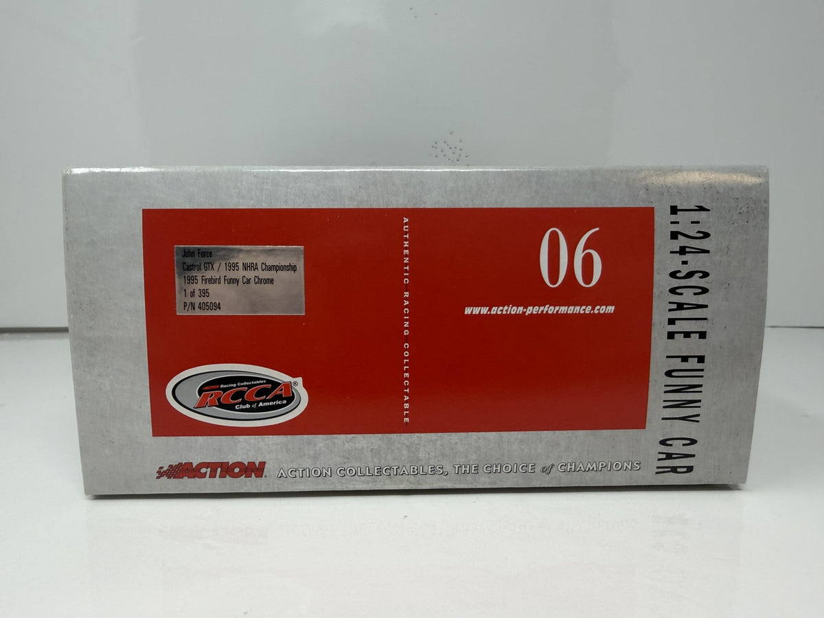 Action NHRA Historical John Force 1995 Pontiac Firebird Chrome 1:24 Diecast