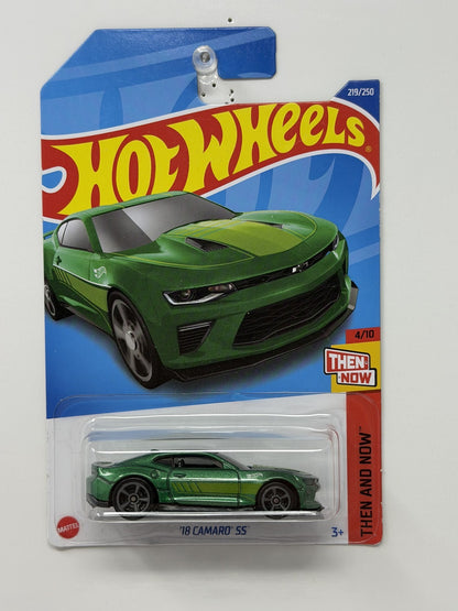 Hot Wheels Then and Now 2018 Chevrolet Camaro SS 1:64 Diecast Green