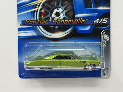 Hot Wheels Red Lines 1965 Pontiac Bonneville 1:64 Diecast Green V1
