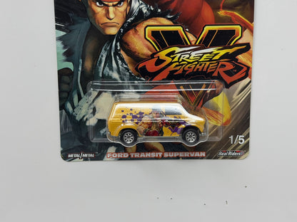 Hot Wheels Street Fighter V Ford Transit Supervan 1:64 Diecast Real Riders