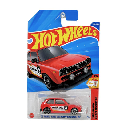 Hot Wheels Then and Now 1973 Honda Civic Custom 1:64 Diecast Red