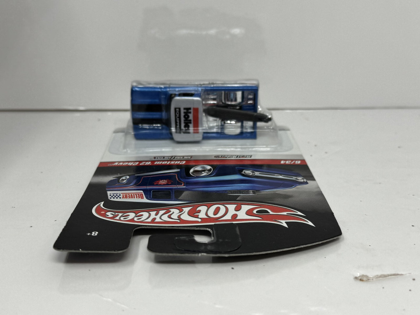 Hot Wheels Slick Rides Custom 1962 Chevrolet Pickup Holley 1:64 Diecast Blue