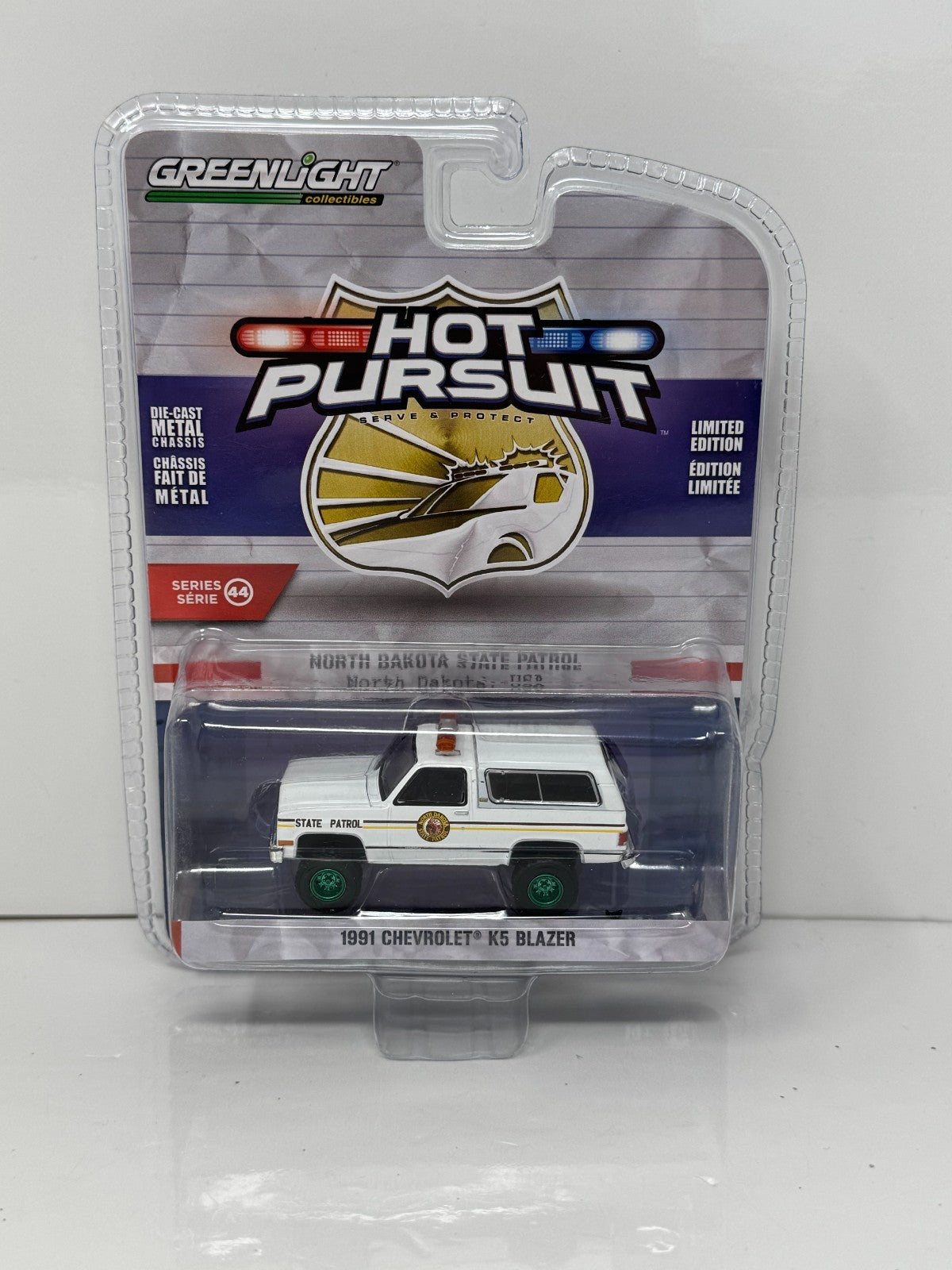 Greenlight Hot Pursuit 1991 Chevrolet K5 Blazer State Patrol CHASE 1:64 Diecast