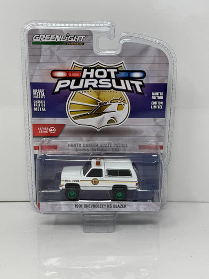 Greenlight Hot Pursuit 1991 Chevrolet K5 Blazer State Patrol CHASE 1:64 Diecast