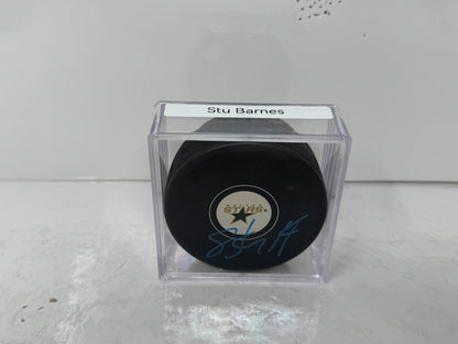 Stu Barnes Dallas Stars Signed NHL Autograph Puck Blue Auto