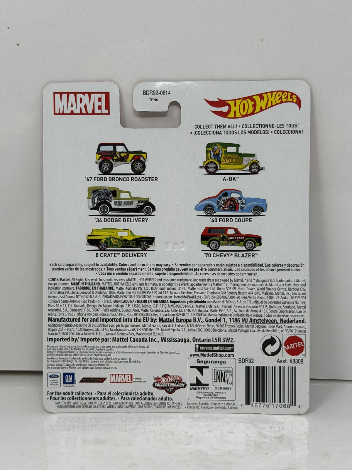 Hot Wheels Marvel Iron Man 1934 Dodge Delivery 1:64 Diecast Real Riders