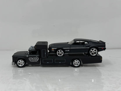 Hot Wheels Premium Boulevard 1971 Mustang Mach 1 & Black Hole Hauler 164 Diecast