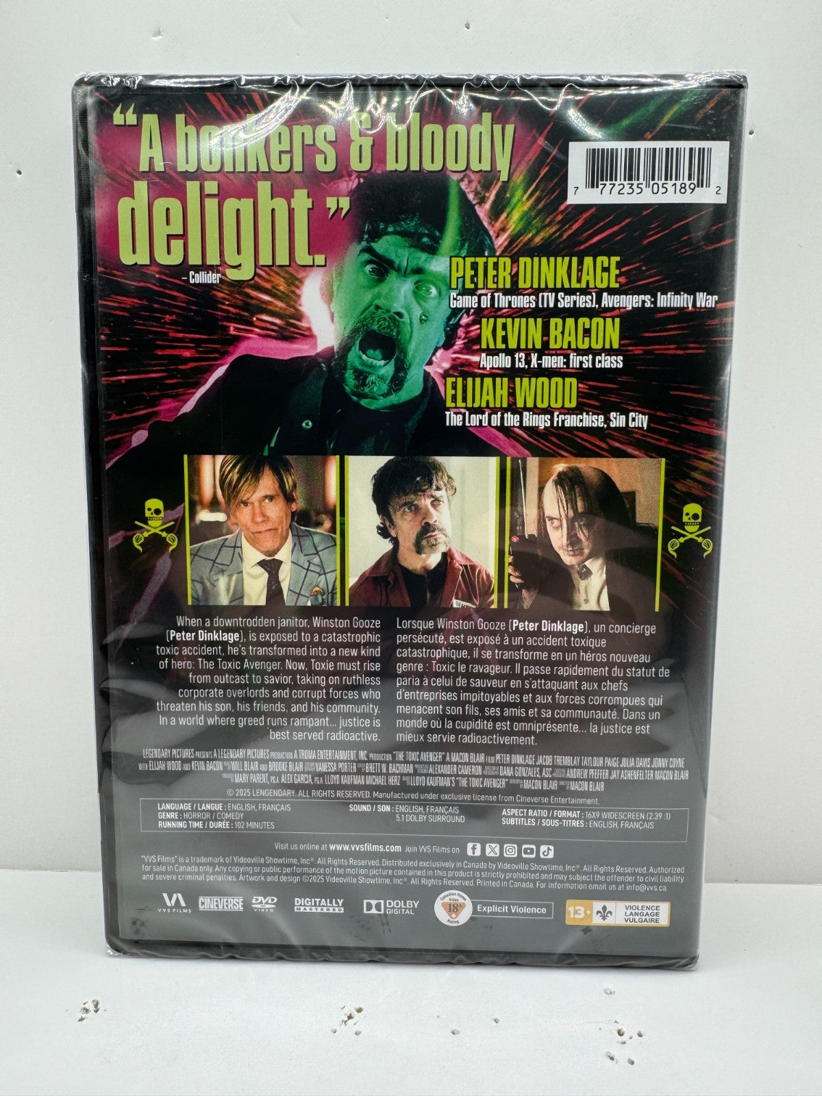 The Toxic Avenger (DVD) Peter Dinklage Comedy Horror New and Sealed!!!