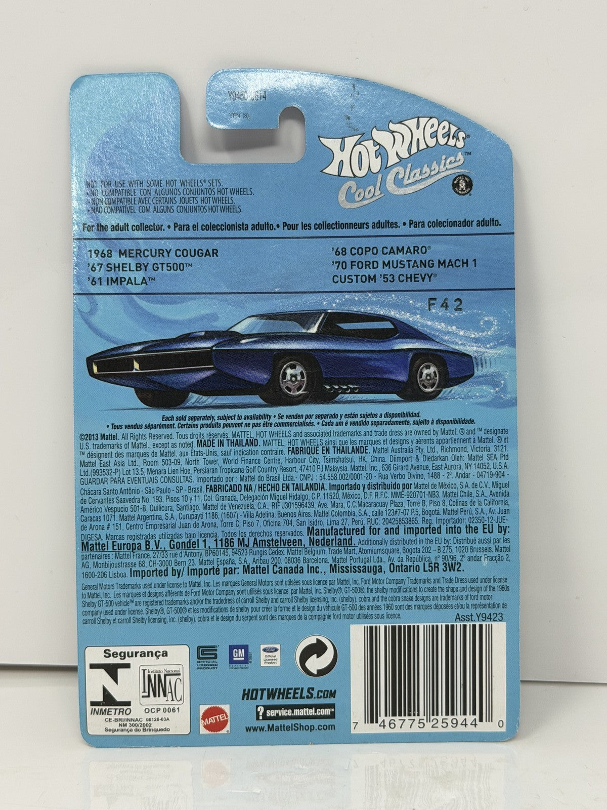 Hot Wheels Cool Classics 1961 Chevrolet Impala Spectrafrost 1:64 Diecast
