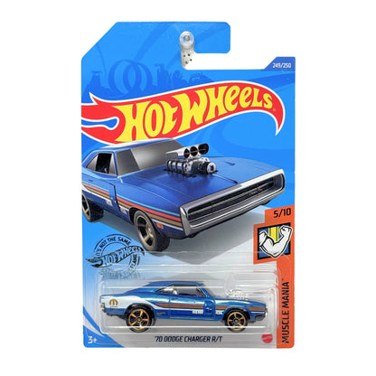 Hot Wheels Muscle Mania 1970 Dodge Charger RT 1:64 Diecast Blue